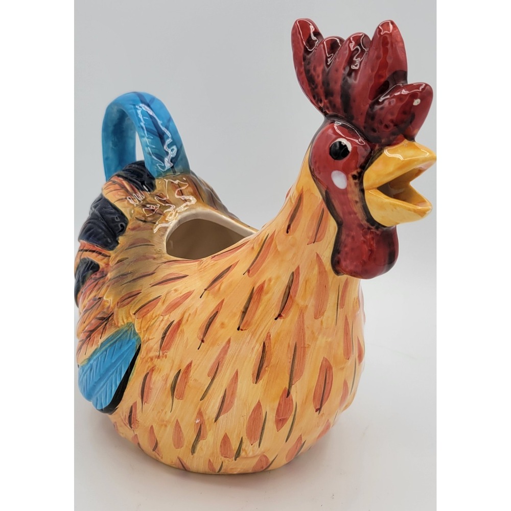 La Dolce Vita Poulet Collection Rooster Chicken Ceramic Teapot Cottage Core